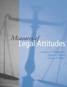 Paperback Measures of Legal Attitudes Book