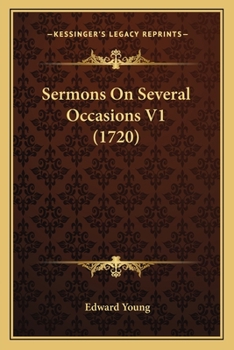 Paperback Sermons On Several Occasions V1 (1720) Book