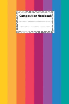 Composition notebook Vintage-Rainbow strips background for Writing Notes and To-Do List for Teachers Students Kids and Teens: Wide Ruled Notebook ... 6 x 9 inches - College Ruled 100 Pages)