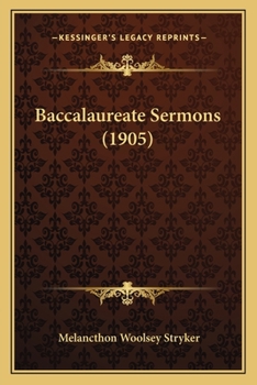 Paperback Baccalaureate Sermons (1905) Book