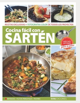 Paperback Cocina Fácil Con Sartén: hecho en casa paso a paso [Spanish] Book