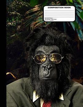 Paperback Gorilla in Glasses & Suit Composition Notebook Dot Grid Paper - 200 Pages / 100 Sheets, 8-1/2" x 11" Book