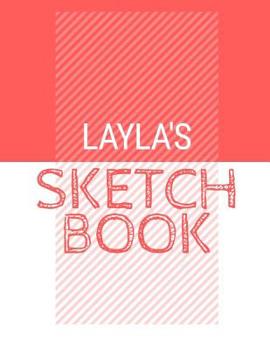 Paperback Layla's Sketchbook: Personalized red sketchbook with name: 120 Pages Book