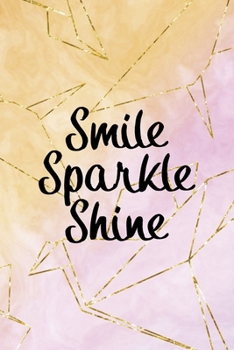 Smile Sparkle Shine: Origami Notebook Journal Composition Blank Lined Diary Notepad 120 Pages Paperback Yellow Pink