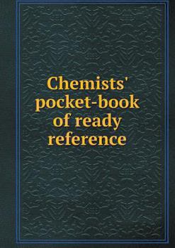 Paperback Chemists' pocket-book of ready reference Book