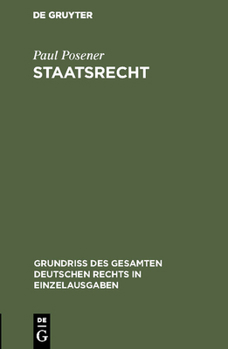 Hardcover Staatsrecht [German] Book