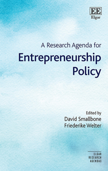 Hardcover A Research Agenda for Entrepreneurship Policy (Elgar Research Agendas) Book