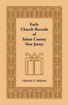 Paperback Early Church Records of Salem County, New Jersey Book