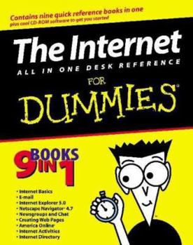 Paperback Internet All in One Desk Reference for Dummies [With CDROM] Book