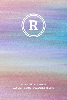 Paperback 2020 Weekly Planner: Initial, letter R; January 1, 2020 - December 31, 2020; 6" x 9" Book
