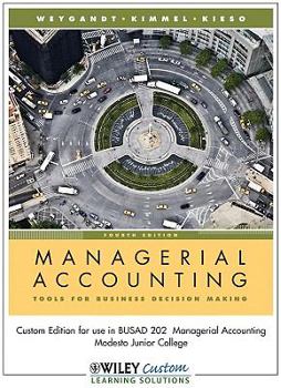 Paperback Managerial Accounting EWP 4th Edition for Modesto Junior College Book