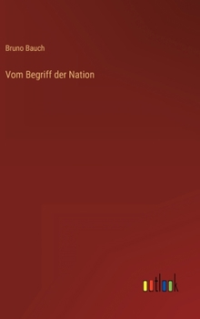 Hardcover Vom Begriff der Nation [German] Book