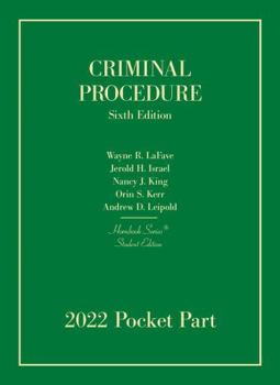Paperback Criminal Procedure, 6th, Student Edition, 2022 Pocket Part (Hornbook Series) Book