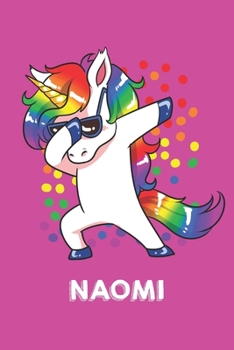Naomi: Personalisiertes Design Notizbuch Einhorn 120 linierte Seiten - Perfekte Geschenkidee f�r die Schuhe oder Weihnachten mit Vornamen DIN A5 (pink)