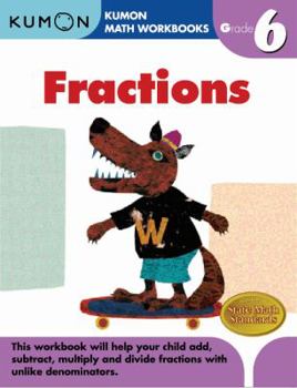 Paperback Kumon Grade 6 Fractions Book