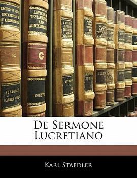 Paperback de Sermone Lucretiano [Latin] Book