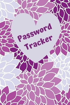 Paperback Password Tracker Journal, 100-page Purple Floral Designed Cover Book