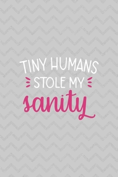 Tiny Humans Stole My Sanity: Notebook Journal Composition Blank Lined Diary Notepad 120 Pages Paperback Grey Texture Sanity