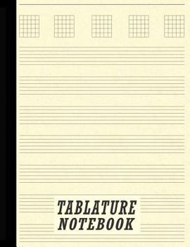 Paperback Tablature Notebook: Guitar Tabs & College Ruled Paper Combination - Yellow Book