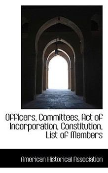 Paperback Officers, Committees, Act of Incorporation, Constitution, List of Members Book