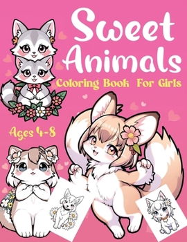Paperback Sweet Animals Coloring Book For Girls Book