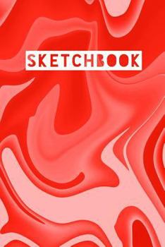 Sketchbook: Abstract Liquid Marble Red Design