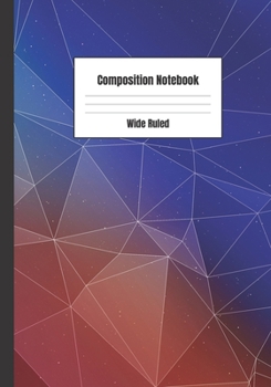 Paperback Composition Notebook: Color Polygonal Abstract Theme Book