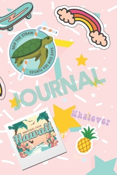 Paperback Journal: VSCO Girl Lined Notebook & Diary For Writing Your Thoughts & Dreams Pastel Pink Aesthetic Featuring Turtle, Skateboard Book