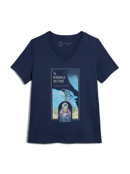 A Wrinkle in Time (Retro Cover) Women's Relaxed V-Neck T-Shirt Medium