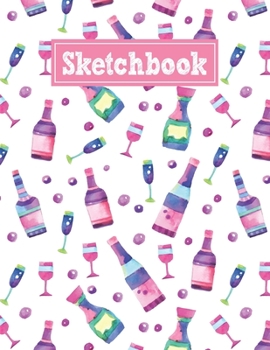 Paperback Sketchbook: 8.5 x 11 Notebook for Creative Drawing and Sketching Activities with Watercolor Alcohol Themed Cover Design Book