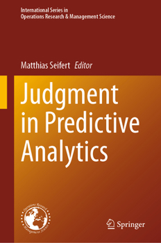 Hardcover Judgment in Predictive Analytics Book