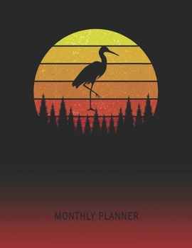 Monthly Planner: Pink Flamingo | 2 Year Planning for Jan 2020 to Dec 2021 | Retro Vintage Sunset Cover | January 20 - December 21 | Planning Organizer ... | Plan Days, Set Goals & Get Stuff Done