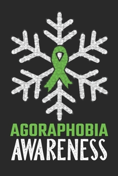 Paperback Agoraphobia Awareness: Christmas Snowfall College Ruled Agoraphobia Awareness Journal, Diary, Notebook 6 x 9 inches with 100 Pages Book