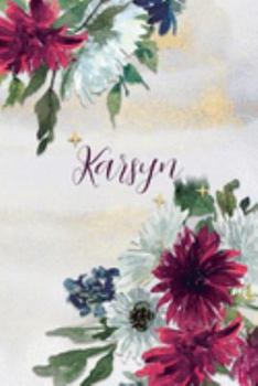 Karsyn: Personalized Journal Gift Idea  for Women (Burgundy and White Mums)