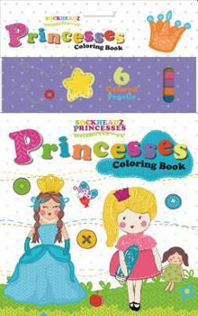 Paperback Princesses Coloring Book [With 6 Colored Pencils] Book