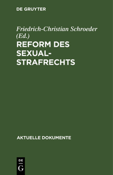 Hardcover Reform des Sexualstrafrechts [German] Book