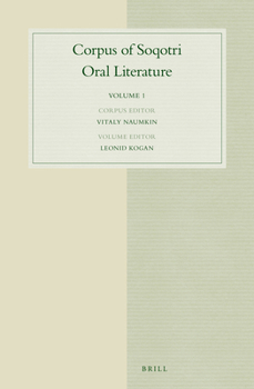 Hardcover Corpus of Soqotri Oral Literature: Volume 1 Book