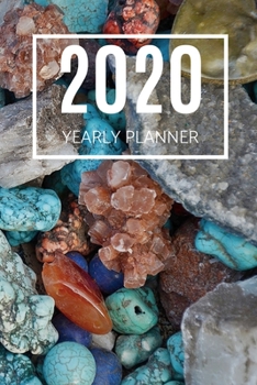 Paperback 2020 Planner: Raw Stones: Annual Planner (6 x 9 inches, 136 pages) Book