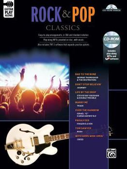 Paperback Rock & Pop Classics Guitar Play-Along: Guitar Tab, Book & CD-ROM Book