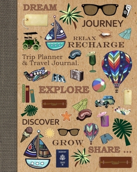 Paperback Trip Planner and Travel Journal: Vacation Planner and Diary for 4 Holidays in a large softback notebook (from our Trip Art range) Book