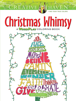 Paperback Creative Haven Christmas Whimsy: A Wordplay Coloring Book