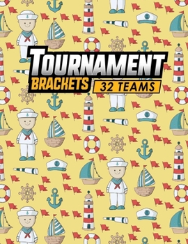 Paperback Tournament Brackets - 32 Teams Book