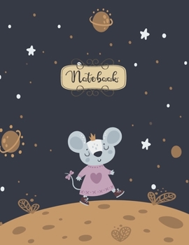 Paperback Notebook: Cute rat space Notebook for Kids and Lined pages, Extra large (8.5 x 11) inches, 110 pages, White paper Book