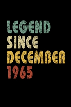 Paperback Legend Since December 1965: Vintage Birthday Gift Notebook With Lined Wide Ruled Paper. Funny Quote Sayings 6 x 9 Notepad Journal For Taking Notes Book