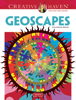 Paperback Creative Haven Geoscapes Coloring Book