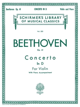 Paperback Concerto in D Major, Op. 61: Schirmer Library of Classics Volume 233 Book