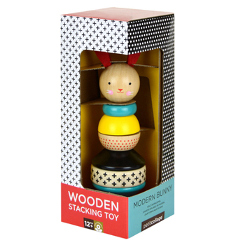 Misc. Wooden Stacking Toy Modern Bunny Book