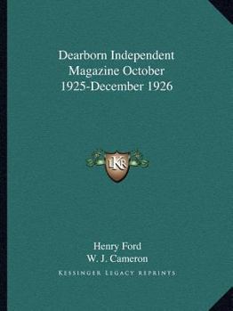 Paperback Dearborn Independent Magazine October 1925-December 1926 Book