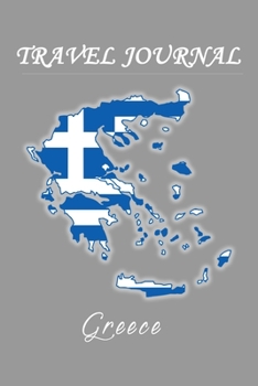 Paperback Travel Journal - Greece - 50 Half Blank Pages - Book