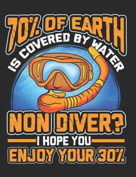 Paperback 70% of Earth Is Covered by Water: Non Diver I Hope You Enjoy Your 30% Funny Snorkeling Composition Notebook Book